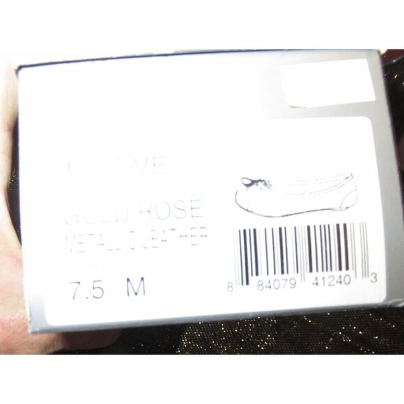 Jessica Simpson Rose Gold Western Leather Leve Square Toe Ballet Flats size 7.5 - Picture 4 of 5